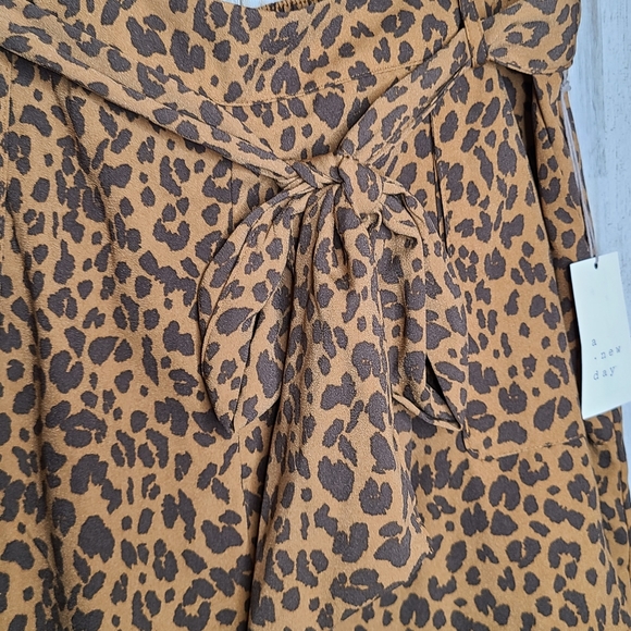 A New Day Leopard Print High Rise Tie Waist Shorts NWT Size XXL - Picture 6 of 11